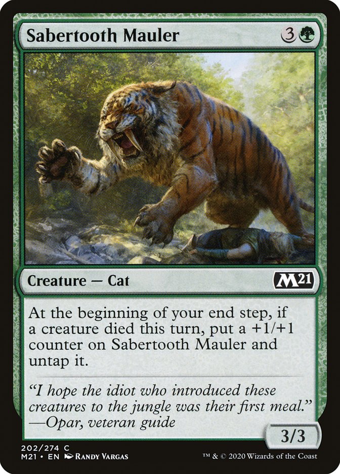 Sabertooth Mauler [Core Set 2021] | Dragon's Lair Comics and Fantasy Houston TX