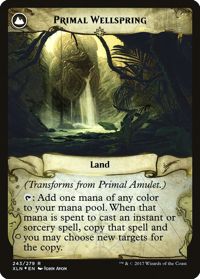 Primal Amulet // Primal Wellspring [Ixalan Prerelease Promos] | Dragon's Lair Comics and Fantasy Houston TX