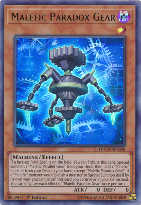 Malefic Paradox Gear [DUOV-EN048] Ultra Rare | Dragon's Lair Comics and Fantasy Houston TX