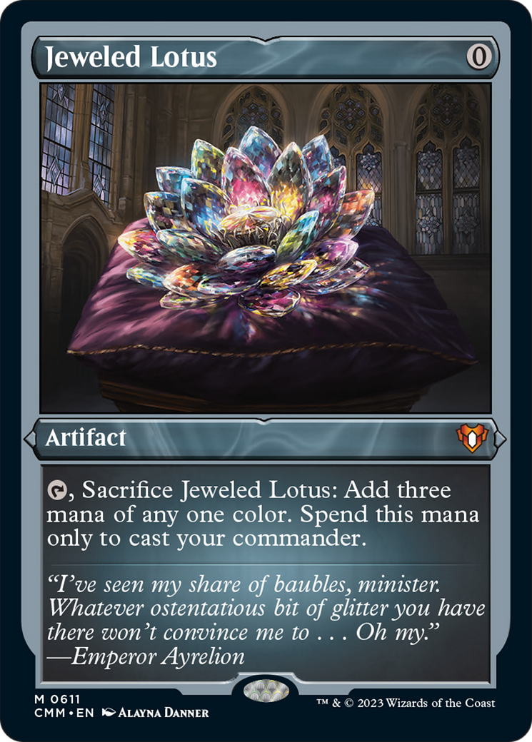 Jeweled Lotus (Foil Etched) [Commander Masters] | Dragon's Lair Comics and Fantasy Houston TX