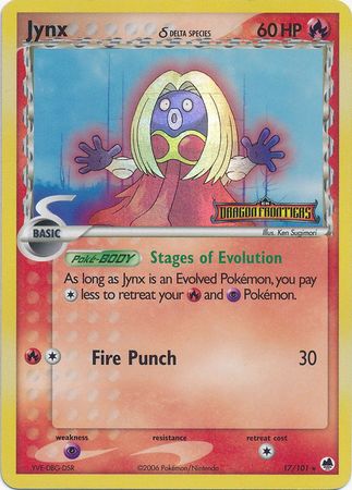 Jynx (17/101) (Delta Species) (Stamped) [EX: Dragon Frontiers] | Dragon's Lair Comics and Fantasy Houston TX