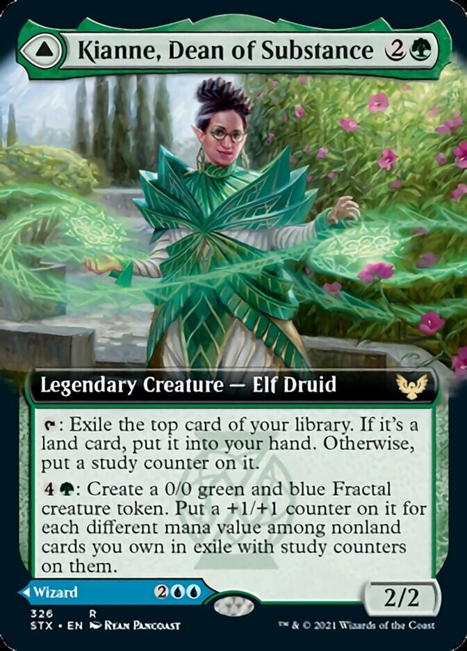 Kianne, Dean of Substance // Imbraham, Dean of Theory (Extended Art) [Strixhaven: School of Mages] | Dragon's Lair Comics and Fantasy Houston TX
