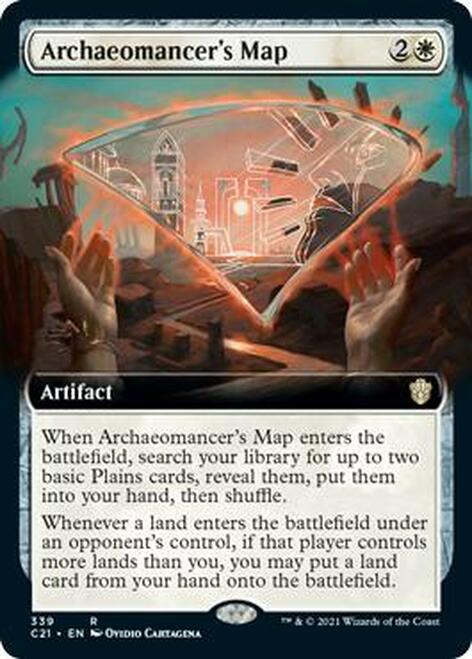 Archaeomancer's Map (Extended Art) [Commander 2021] | Dragon's Lair Comics and Fantasy Houston TX
