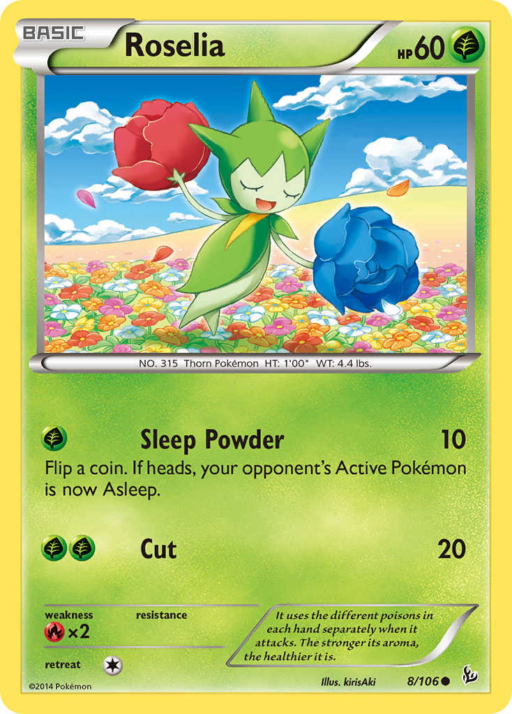 Roselia (8/106) [XY: Flashfire] | Dragon's Lair Comics and Fantasy Houston TX