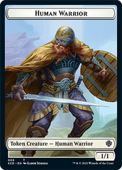 Saproling // Human Warrior Double-Sided Token [Starter Commander Decks] | Dragon's Lair Comics and Fantasy Houston TX