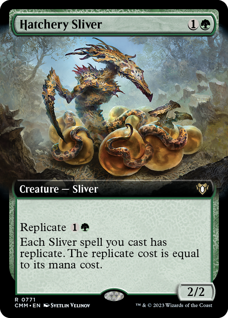 Hatchery Sliver (Extended Art) [Commander Masters] | Dragon's Lair Comics and Fantasy Houston TX