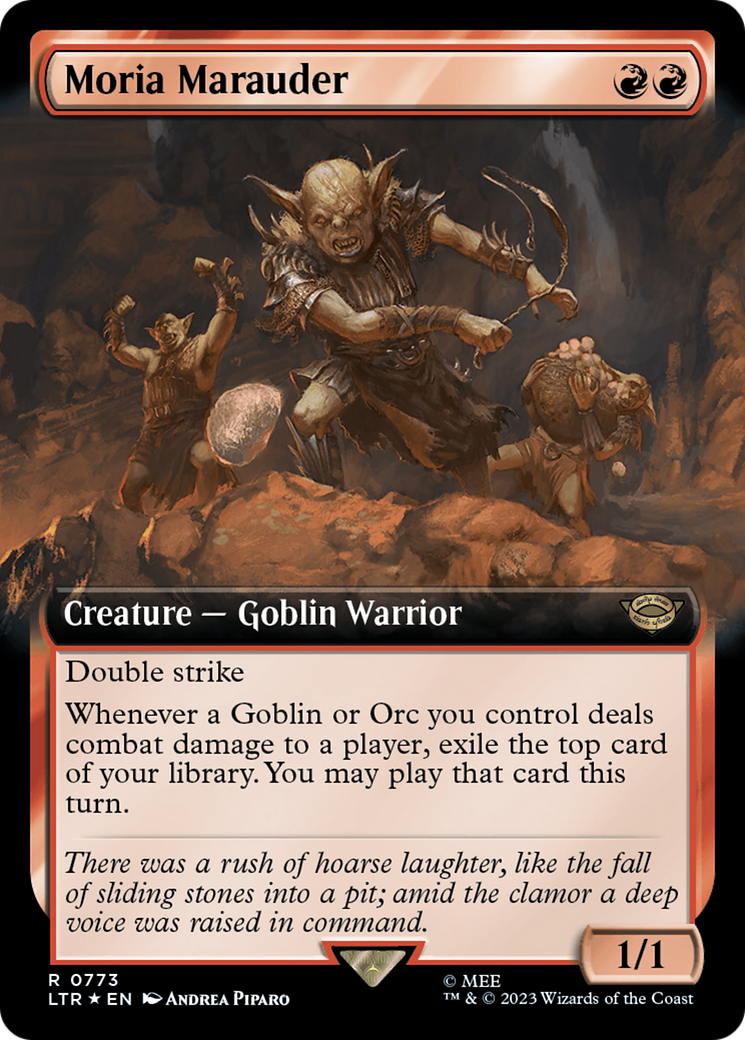 Moria Marauder (Extended Art) (Surge Foil) [The Lord of the Rings: Tales of Middle-Earth] | Dragon's Lair Comics and Fantasy Houston TX