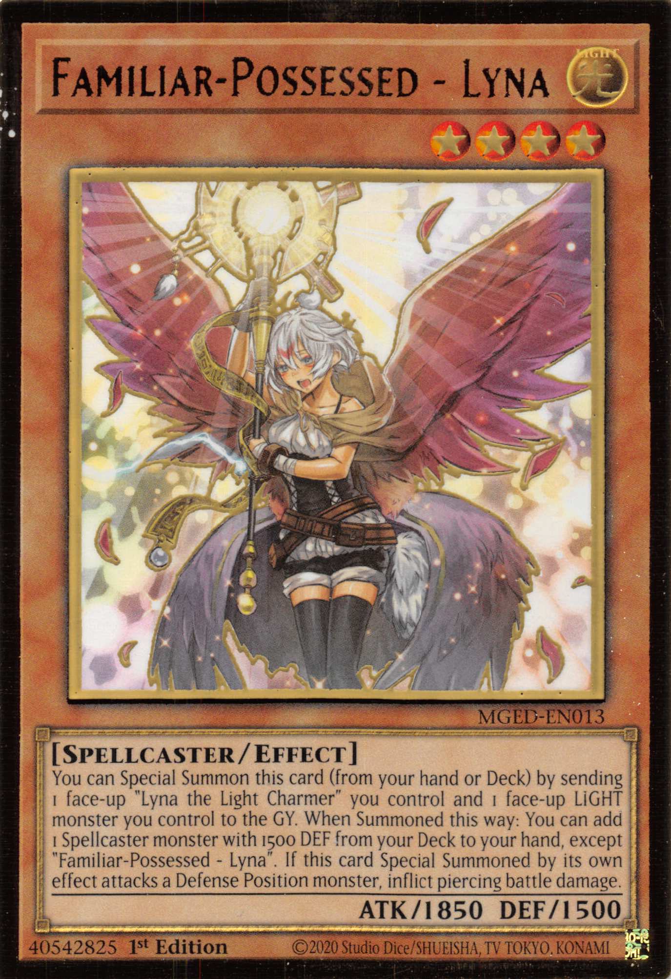 Familiar-Possessed - Lyna (Alternate Art) [MGED-EN013] Gold Rare | Dragon's Lair Comics and Fantasy Houston TX