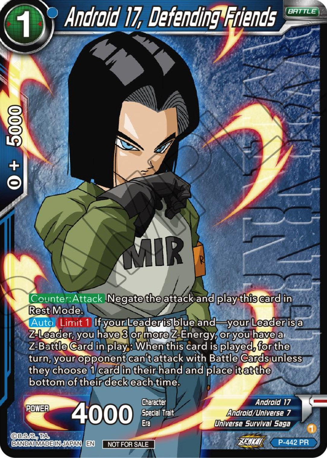 Android 17, Defending Friends (Winner) (P-442) [Tournament Promotion Cards] | Dragon's Lair Comics and Fantasy Houston TX