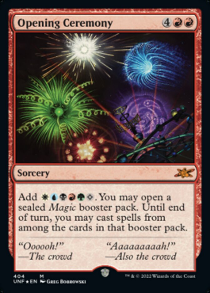 Opening Ceremony (Galaxy Foil) [Unfinity] | Dragon's Lair Comics and Fantasy Houston TX