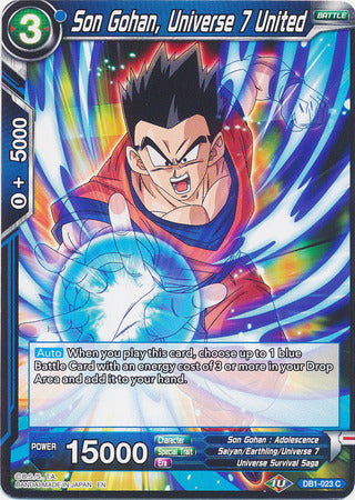 Son Gohan, Universe 7 United (DB1-023) [Dragon Brawl] | Dragon's Lair Comics and Fantasy Houston TX