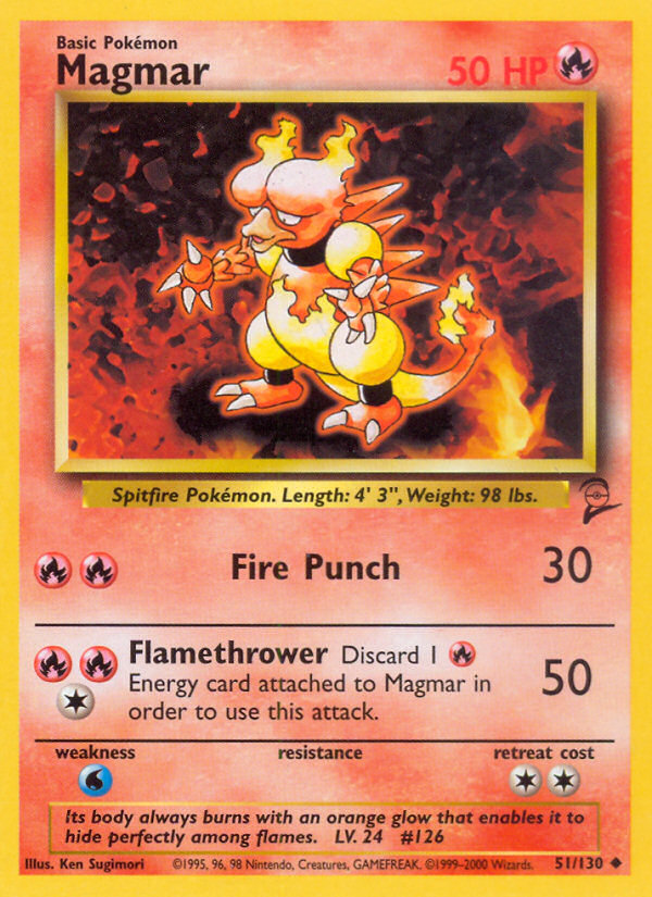 Magmar (51/130) [Base Set 2] | Dragon's Lair Comics and Fantasy Houston TX