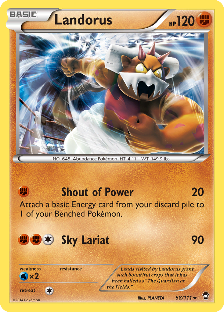 Landorus (58/111) [XY: Furious Fists] | Dragon's Lair Comics and Fantasy Houston TX