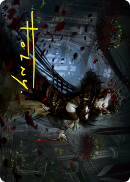 Falkenrath Forebear Art Card (Gold-Stamped Signature) [Innistrad: Crimson Vow Art Series] | Dragon's Lair Comics and Fantasy Houston TX