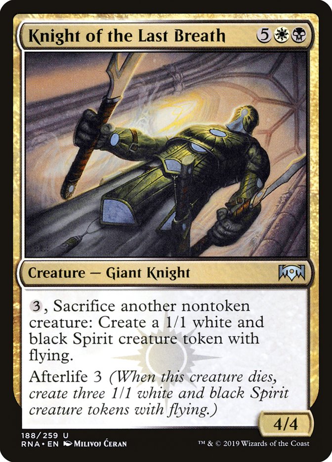 Knight of the Last Breath [Ravnica Allegiance] | Dragon's Lair Comics and Fantasy Houston TX