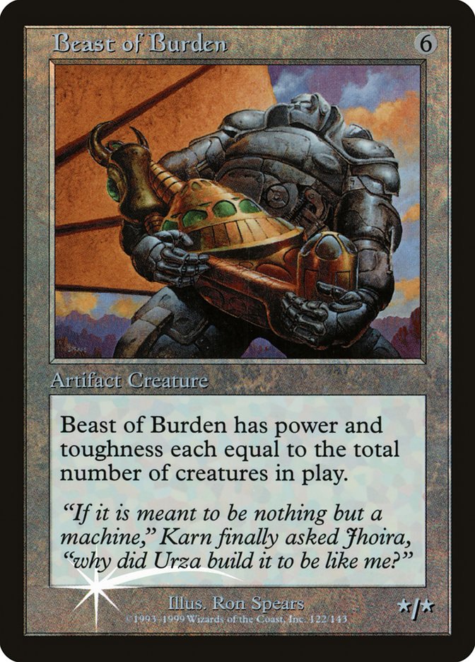 Beast of Burden (Misprinted) [Urza's Legacy Promos] | Dragon's Lair Comics and Fantasy Houston TX