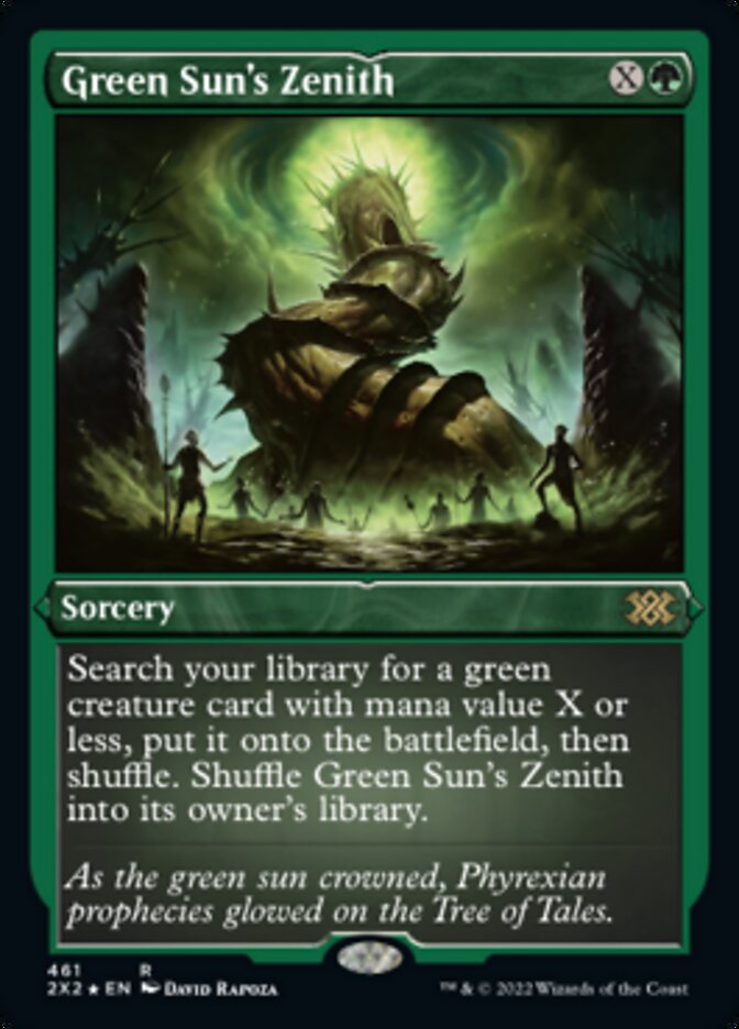 Green Sun's Zenith (Foil Etched) [Double Masters 2022] | Dragon's Lair Comics and Fantasy Houston TX
