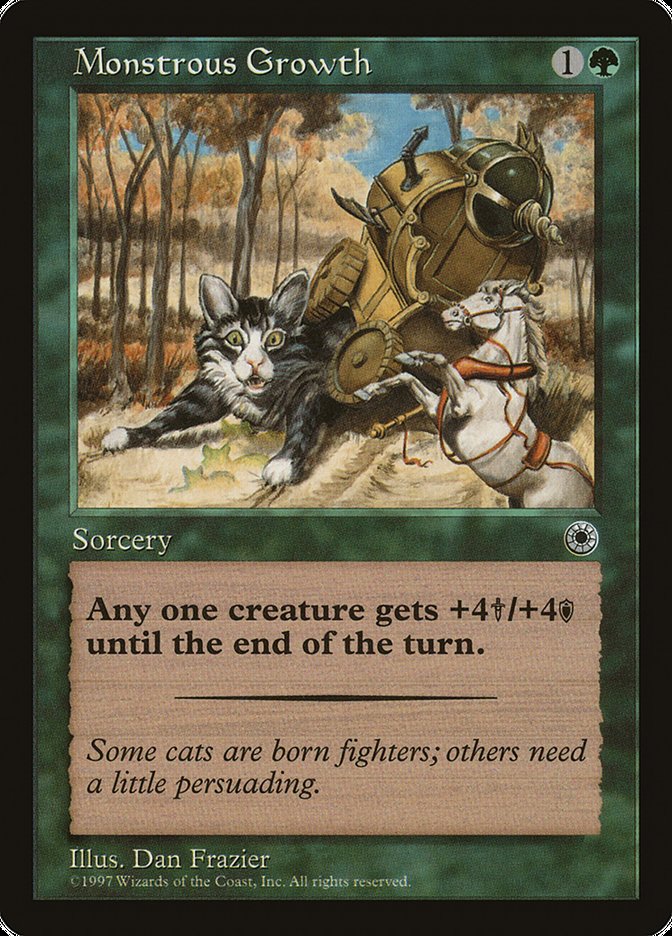 Monstrous Growth (With Flavor Text) [Portal] | Dragon's Lair Comics and Fantasy Houston TX