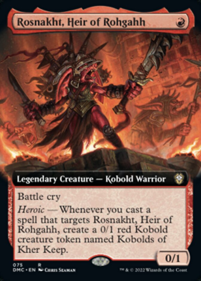Rosnakht, Heir of Rohgahh (Extended Art) [Dominaria United Commander] | Dragon's Lair Comics and Fantasy Houston TX