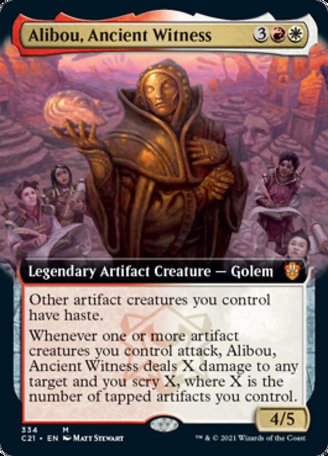 Alibou, Ancient Witness (Extended Art) [Commander 2021] | Dragon's Lair Comics and Fantasy Houston TX