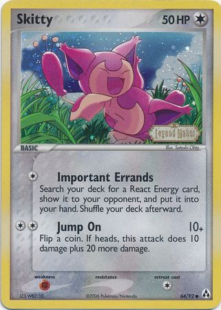 Skitty (64/92) (Stamped) [EX: Legend Maker] | Dragon's Lair Comics and Fantasy Houston TX