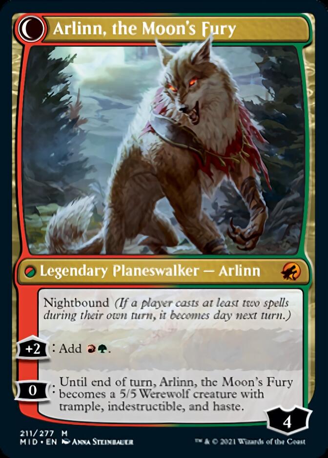 Arlinn, the Pack's Hope // Arlinn, the Moon's Fury [Innistrad: Midnight Hunt] | Dragon's Lair Comics and Fantasy Houston TX