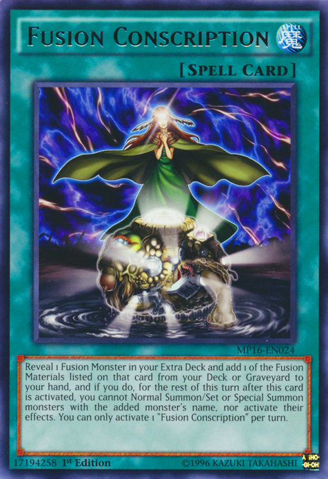 Fusion Conscription [MP16-EN024] Rare | Dragon's Lair Comics and Fantasy Houston TX