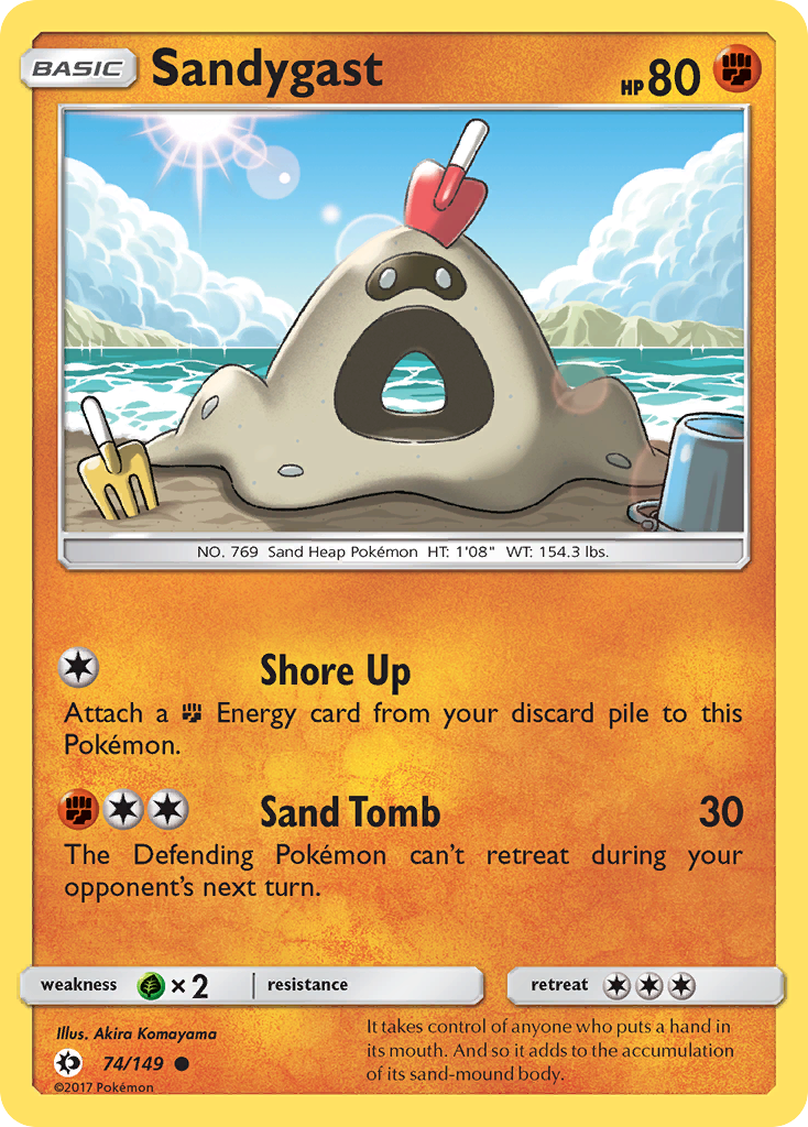 Sandygast (74/149) [Sun & Moon: Base Set] | Dragon's Lair Comics and Fantasy Houston TX