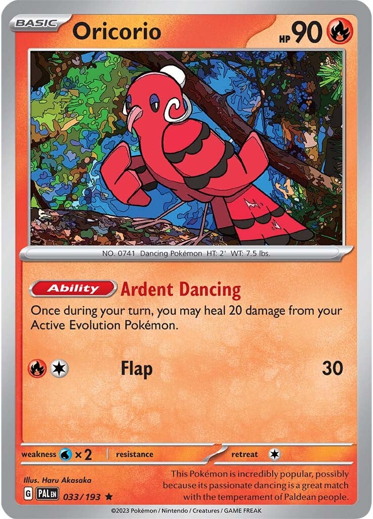 Oricorio (033/193) [Scarlet & Violet: Paldea Evolved] | Dragon's Lair Comics and Fantasy Houston TX