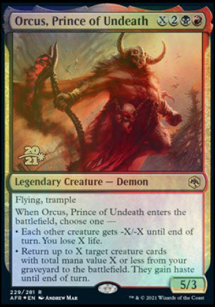 Orcus, Prince of Undeath [Dungeons & Dragons: Adventures in the Forgotten Realms Prerelease Promos] | Dragon's Lair Comics and Fantasy Houston TX