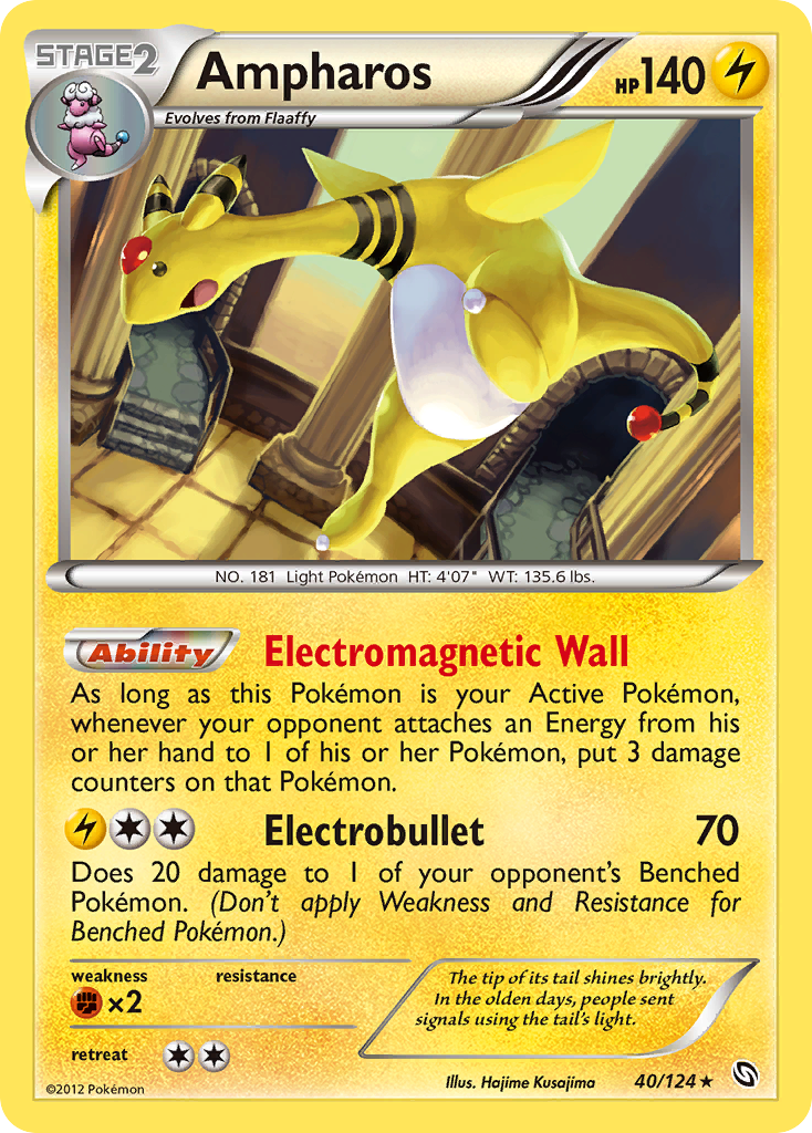 Ampharos (40/124) [Black & White: Dragons Exalted] | Dragon's Lair Comics and Fantasy Houston TX