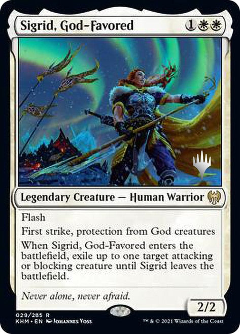 Sigrid, God-Favored (Promo Pack) [Kaldheim Promos] | Dragon's Lair Comics and Fantasy Houston TX
