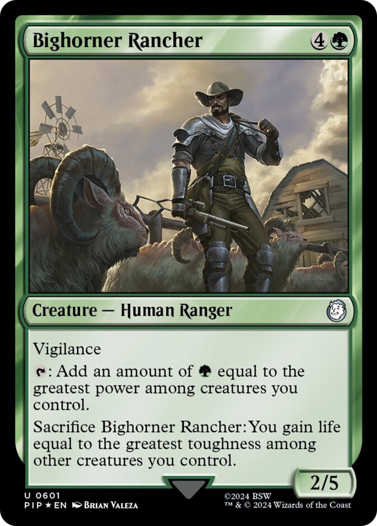 Bighorner Rancher (Surge Foil) [Fallout] | Dragon's Lair Comics and Fantasy Houston TX
