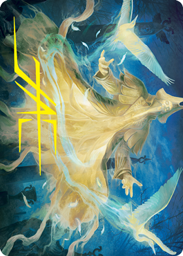 Heron-Blessed Geist Art Card (Gold-Stamped Signature) [Innistrad: Crimson Vow Art Series] | Dragon's Lair Comics and Fantasy Houston TX