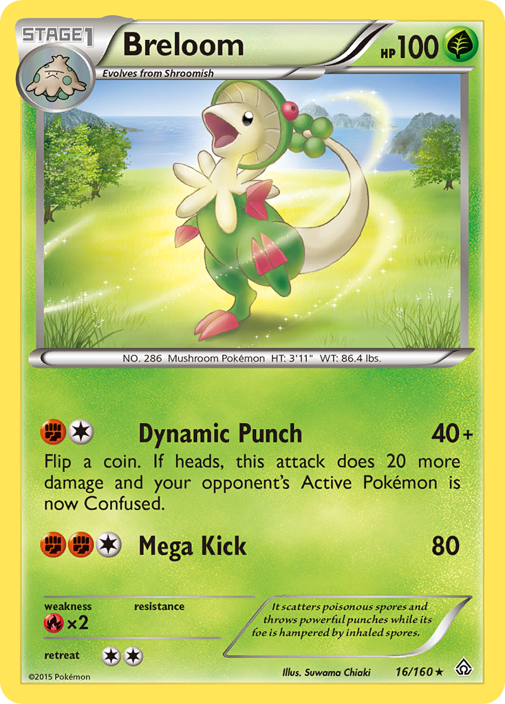 Breloom (16/160) [XY: Primal Clash] | Dragon's Lair Comics and Fantasy Houston TX