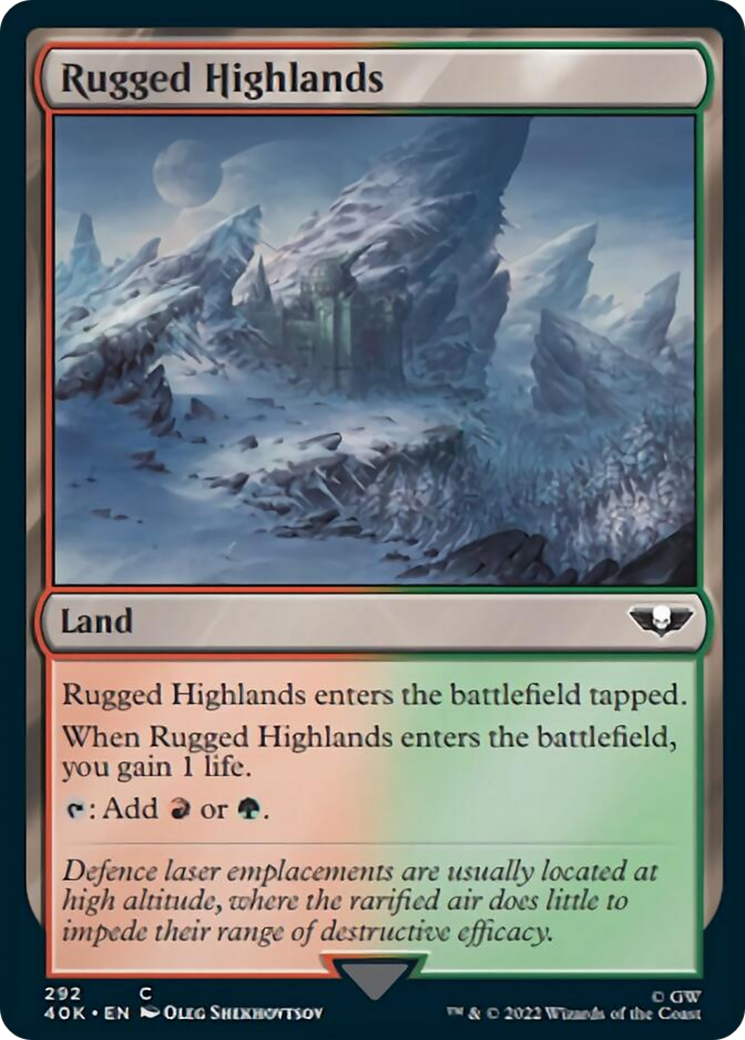 Rugged Highlands (Surge Foil) [Warhammer 40,000] | Dragon's Lair Comics and Fantasy Houston TX