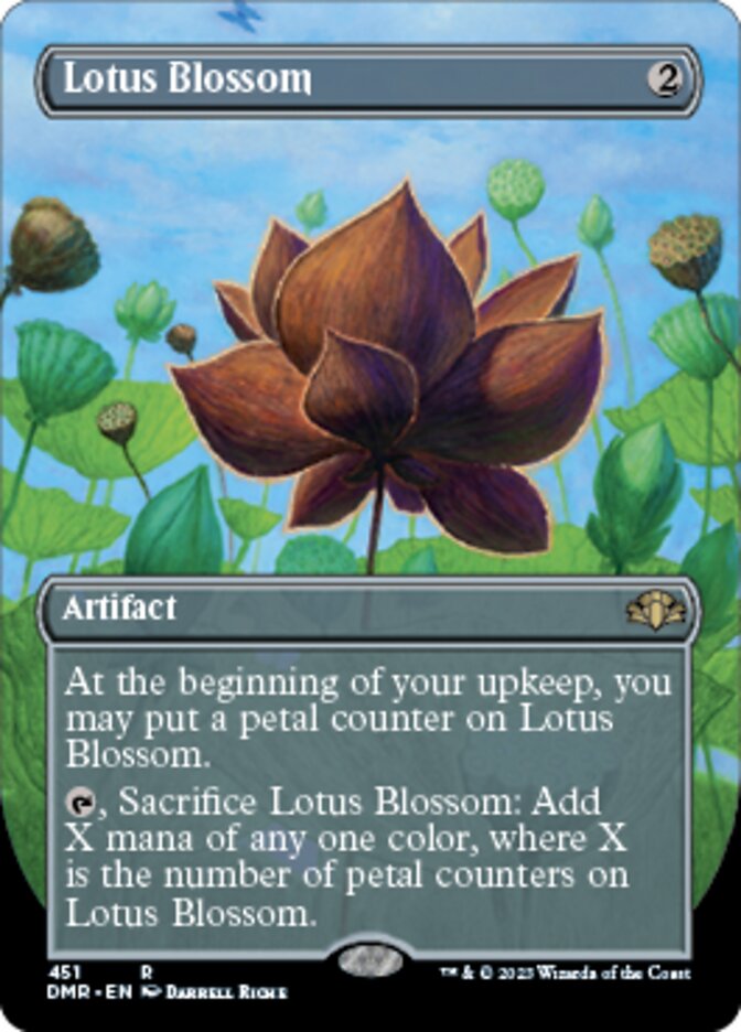 Lotus Blossom (Borderless Alternate Art) [Dominaria Remastered] | Dragon's Lair Comics and Fantasy Houston TX