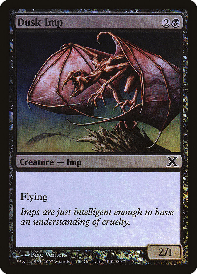 Dusk Imp (Premium Foil) [Tenth Edition] | Dragon's Lair Comics and Fantasy Houston TX
