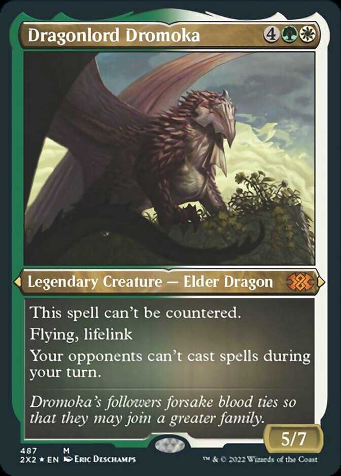 Dragonlord Dromoka (Foil Etched) [Double Masters 2022] | Dragon's Lair Comics and Fantasy Houston TX