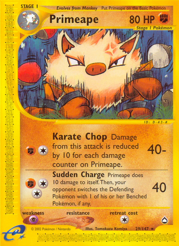 Primeape (29/147) [Aquapolis] | Dragon's Lair Comics and Fantasy Houston TX