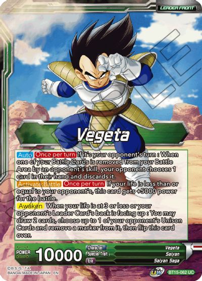 Vegeta // Vegeta, Destined Confrontation (BT15-062) [Saiyan Showdown] | Dragon's Lair Comics and Fantasy Houston TX