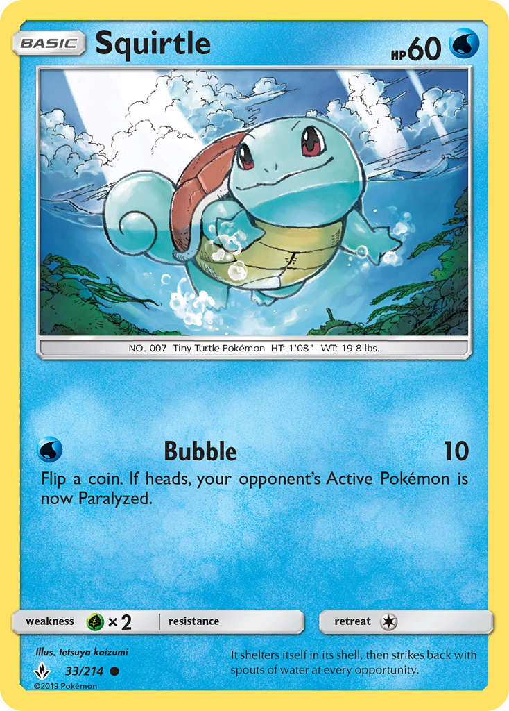 Squirtle (33/214) [Sun & Moon: Unbroken Bonds] | Dragon's Lair Comics and Fantasy Houston TX