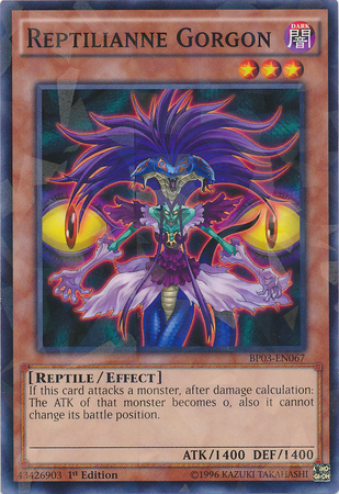Reptilianne Gorgon [BP03-EN067] Shatterfoil Rare | Dragon's Lair Comics and Fantasy Houston TX