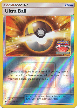 Ultra Ball (135/149) (NA Championship Promo) [Sun & Moon: Base Set] | Dragon's Lair Comics and Fantasy Houston TX
