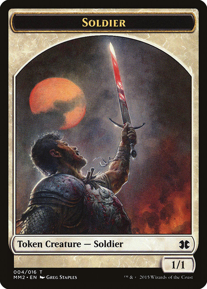 Soldier Token [Modern Masters 2015 Tokens] | Dragon's Lair Comics and Fantasy Houston TX