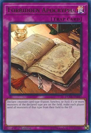 Forbidden Apocrypha [DUDE-EN047] Ultra Rare | Dragon's Lair Comics and Fantasy Houston TX