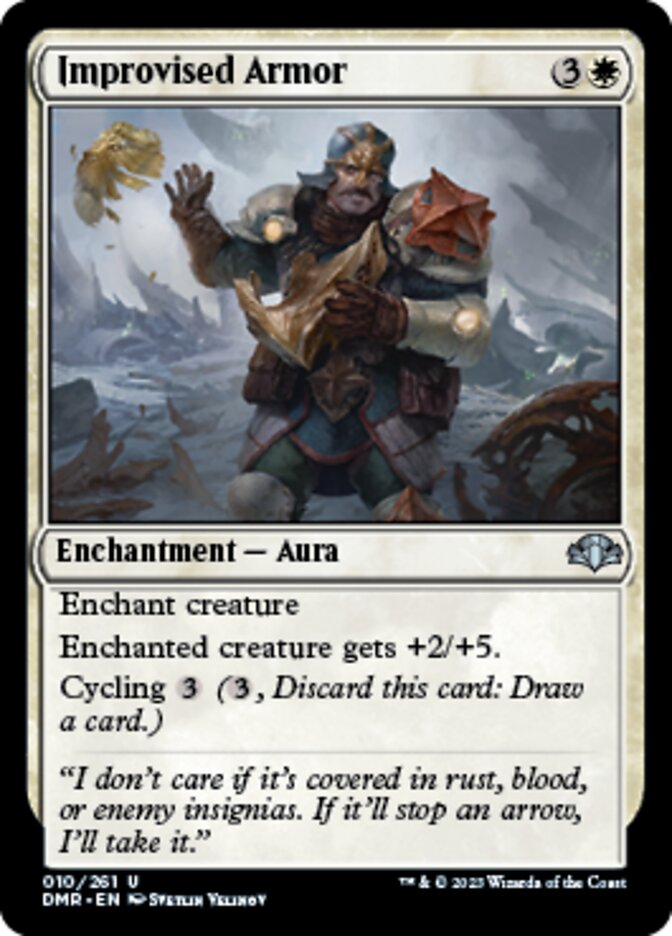 Improvised Armor [Dominaria Remastered] | Dragon's Lair Comics and Fantasy Houston TX
