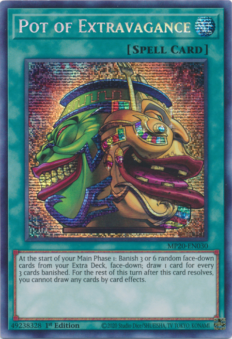Pot of Extravagance [MP20-EN030] Prismatic Secret Rare | Dragon's Lair Comics and Fantasy Houston TX