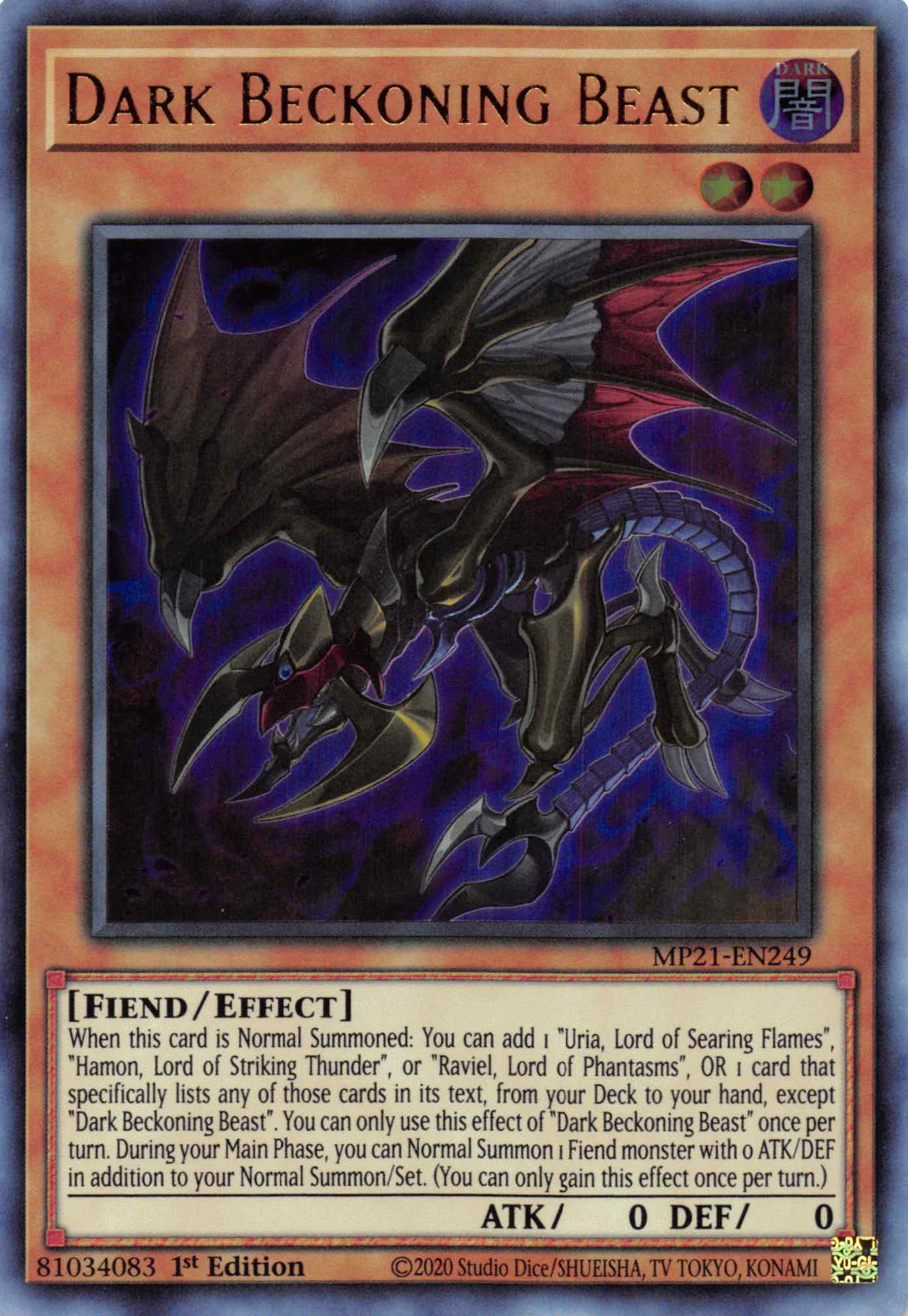 Dark Beckoning Beast [MP21-EN249] Ultra Rare | Dragon's Lair Comics and Fantasy Houston TX