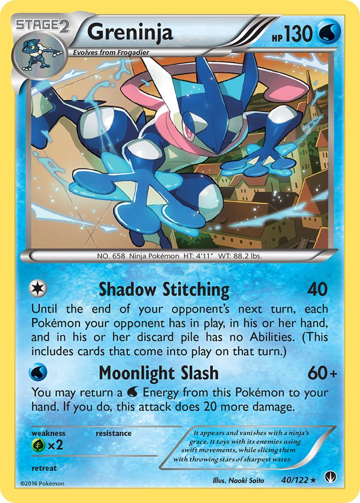 Greninja (40/122) (Theme Deck Exclusive) [XY: BREAKpoint] | Dragon's Lair Comics and Fantasy Houston TX